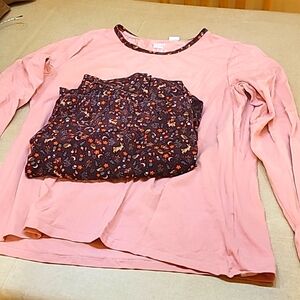 Lands' End cotton winter pajama set, XL